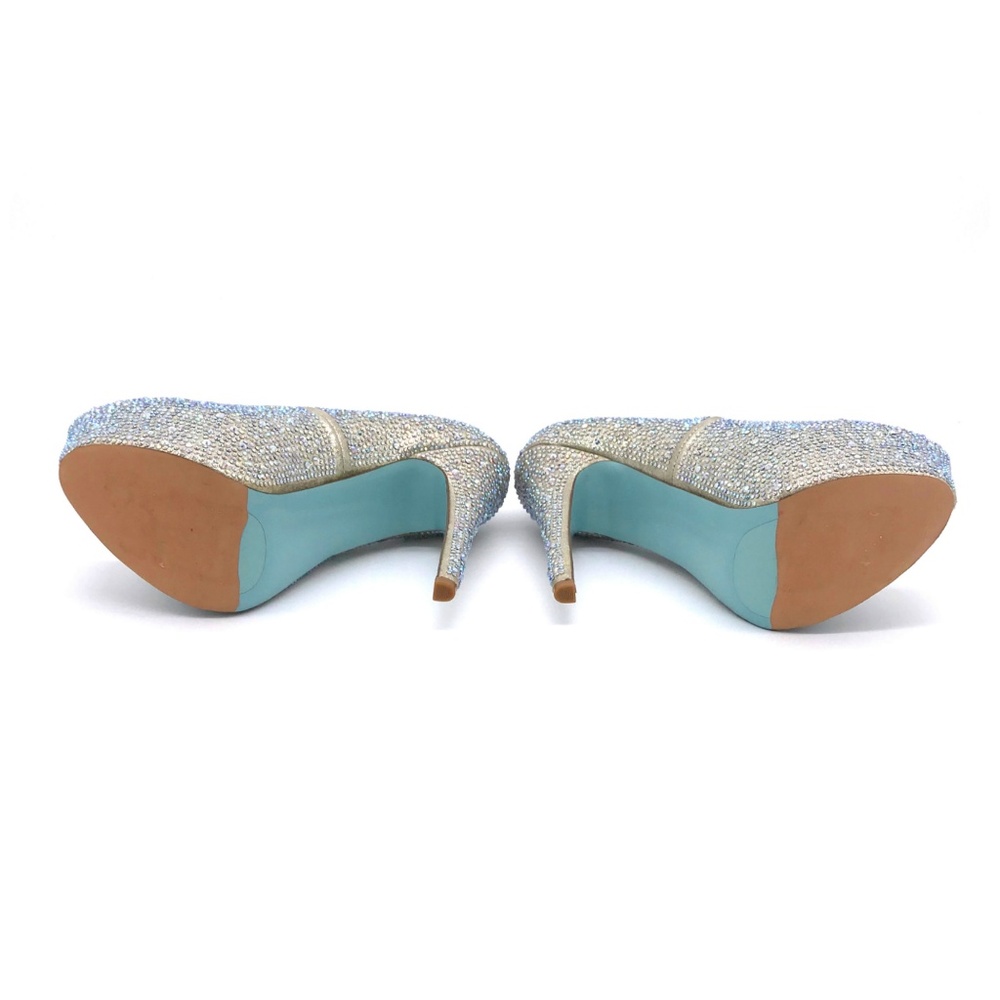 Betsey Johnson Blue Champagne WISH Platform - Picture 6 of 8